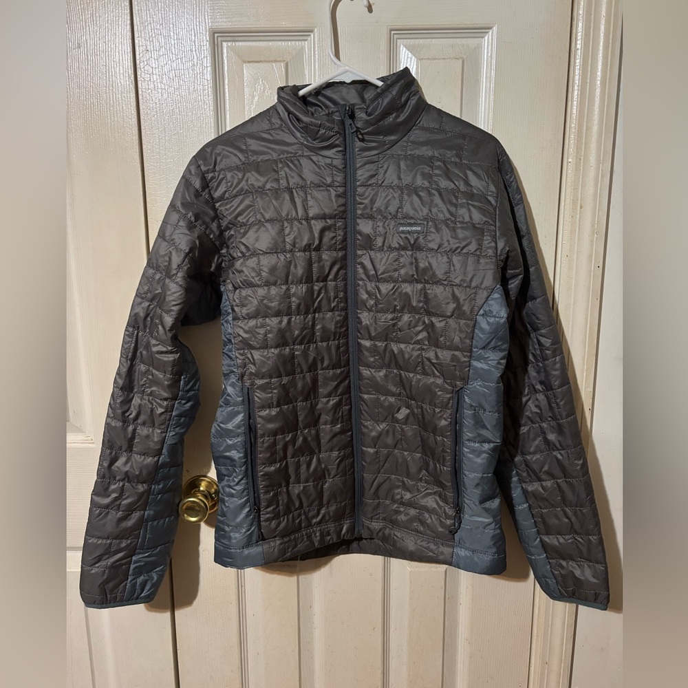 Patagonia Grey and Blue Quilted  Jacket